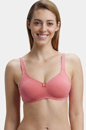 Buy Jockey Double Layered Non Wired Full Covereage T-Shirt Bra - Blush Pink